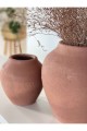Loreen Vazo Seti 2li Dokulu Mat TERRACOTTA