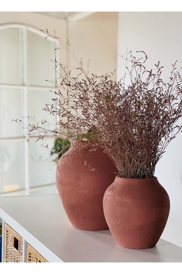 Loreen Vazo Seti 2li Dokulu Mat TERRACOTTA