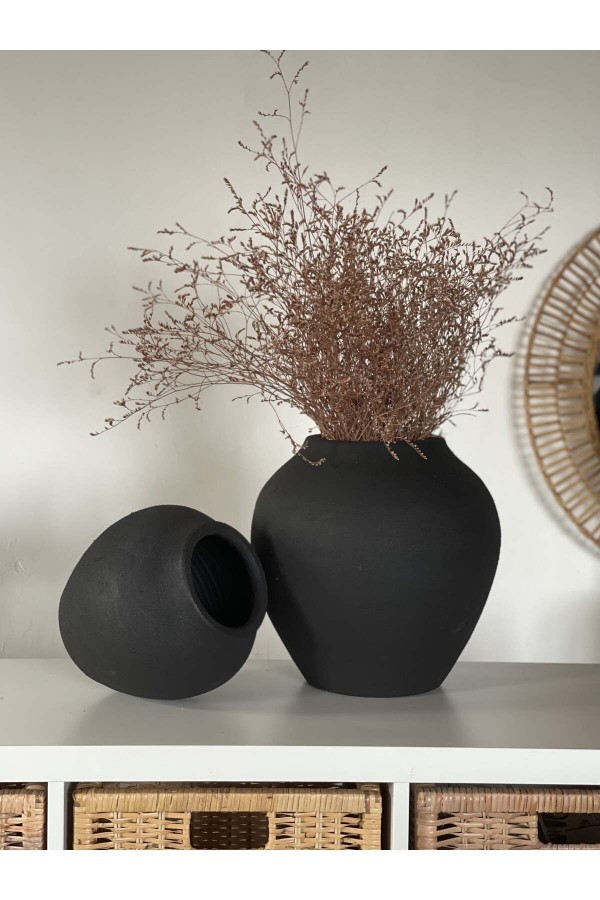 Loreen Vazo Seti 2li Dokulu Mat SİYAH