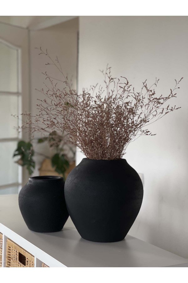 Loreen Vazo Seti 2li Dokulu Mat SİYAH