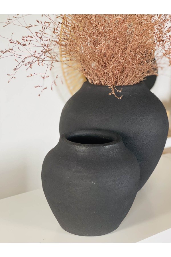 Loreen Vazo Seti 2li Dokulu Mat SİYAH