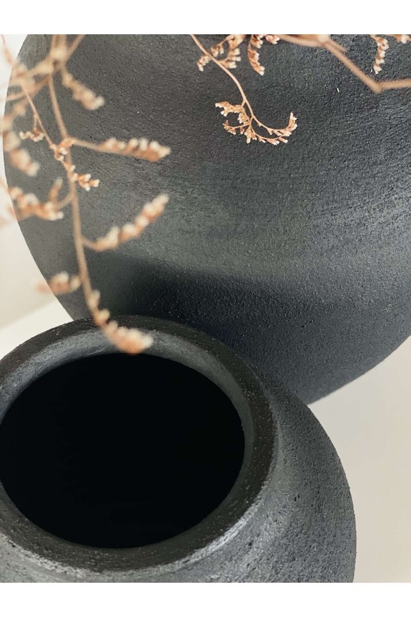 Loreen Vazo Seti 2li Dokulu Mat SİYAH