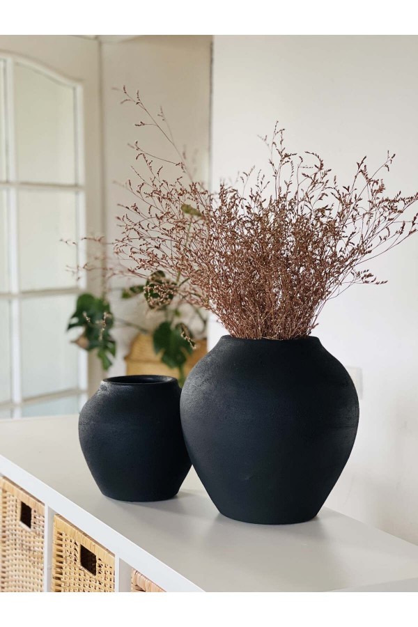 Loreen Vazo Seti 2li Dokulu Mat SİYAH