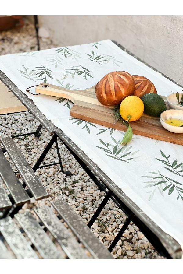 Zeytin Dalı El Baskısı Runner Zeytin Dalı El Baskısı Runner
