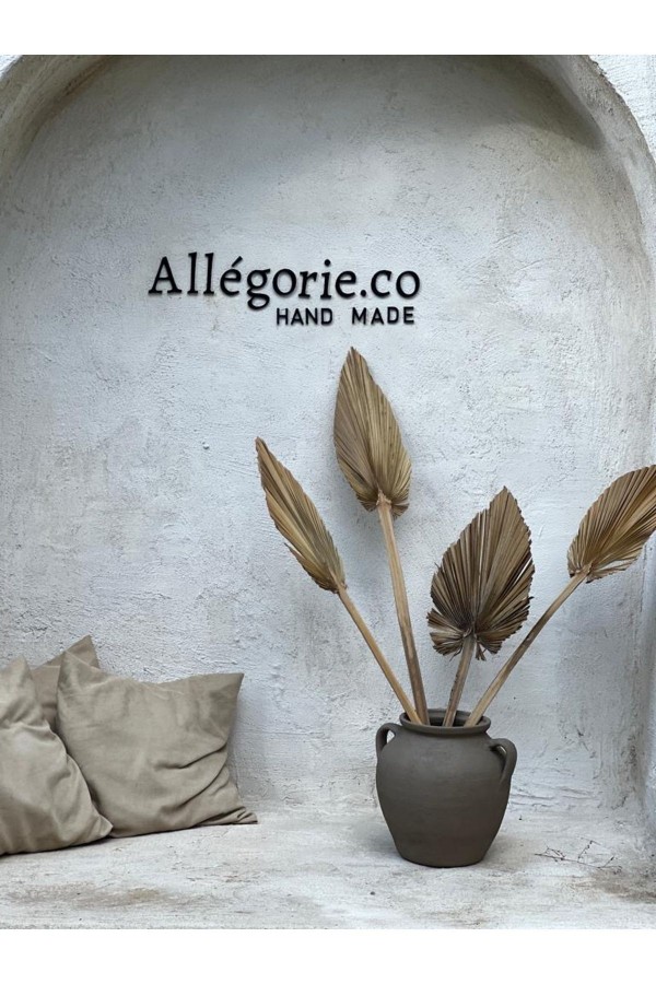 LEMOYA BÜYÜK BOY KULPLU GÖBEKLİ VAZO VİZON