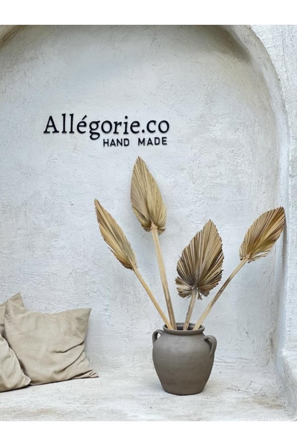 LEMOYA BÜYÜK BOY KULPLU GÖBEKLİ VAZO VİZON