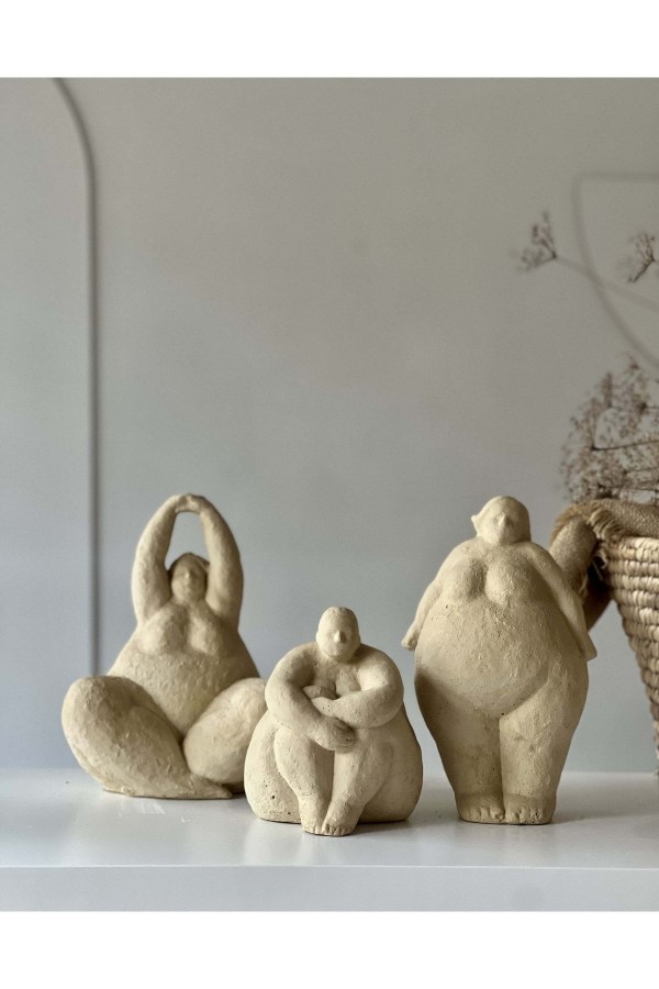 Alle Fat Lady 3lü Heykel Koleksiyonu Nu Ca Se Model
