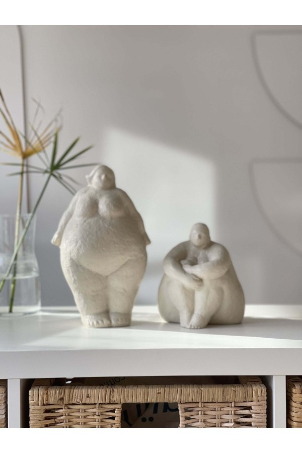 Alle Fat Lady 2li Heykel Koleksiyonu Nu Ve Se Model Krem