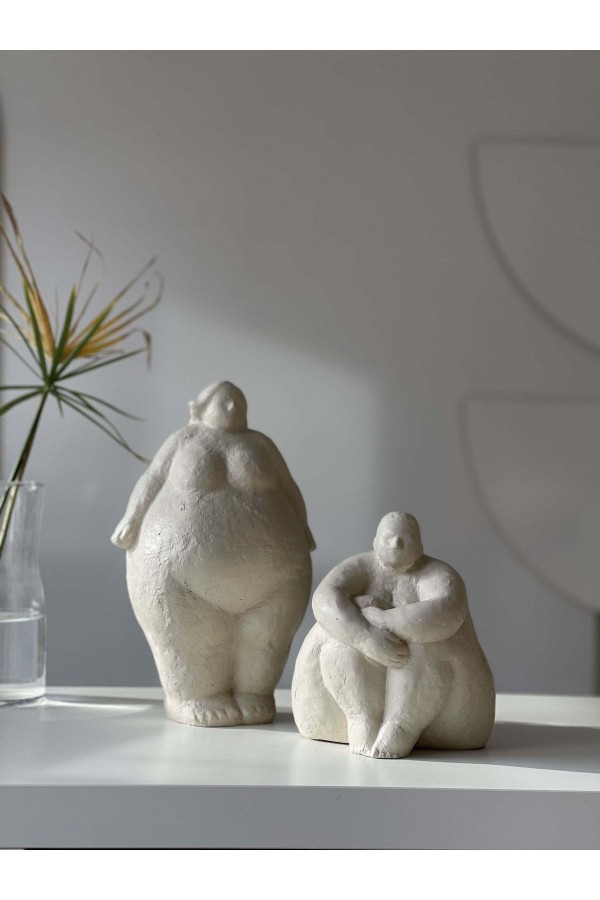 Alle Fat Lady 2li Heykel Koleksiyonu Nu Ve Se Model Krem