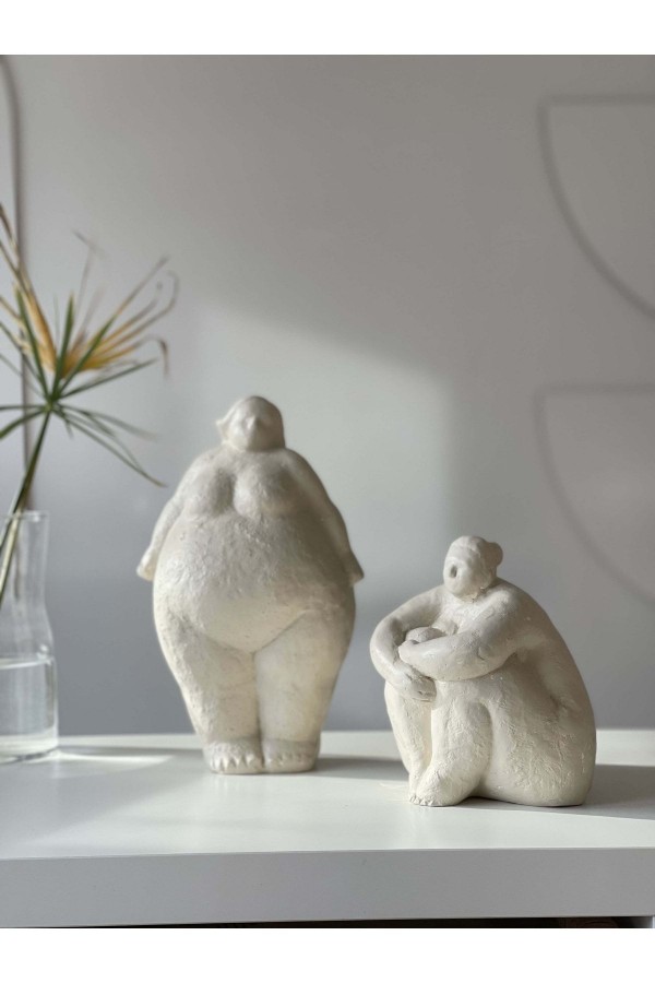 Alle Fat Lady 2li Heykel Koleksiyonu Nu Ve Se Model Krem