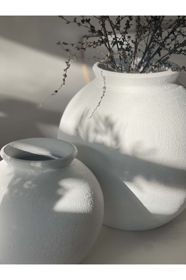 Lamee Küçük Göbekli Vazo Dokulu Mat