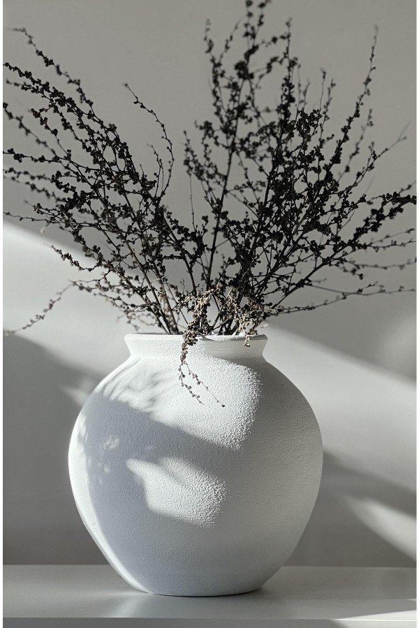 Lamee Küçük Göbekli Vazo Dokulu Mat