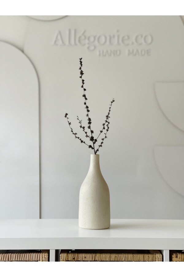 Limre Dokulu Vazo Krem