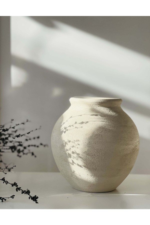 Lamee Küçük Göbekli Vazo Dokulu Mat