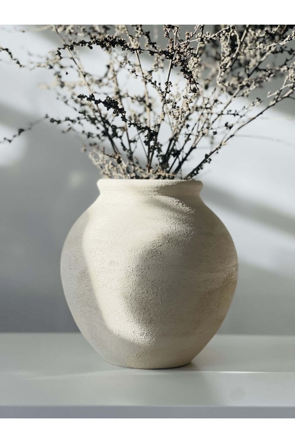 Lamee Küçük Göbekli Vazo Dokulu Mat