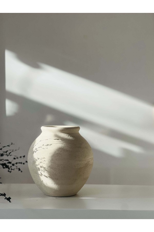 Lamee Küçük Göbekli Vazo Dokulu Mat