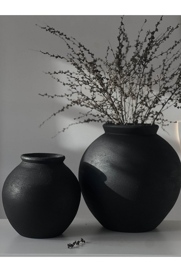 Lamee Küçük Göbekli Vazo Dokulu Mat