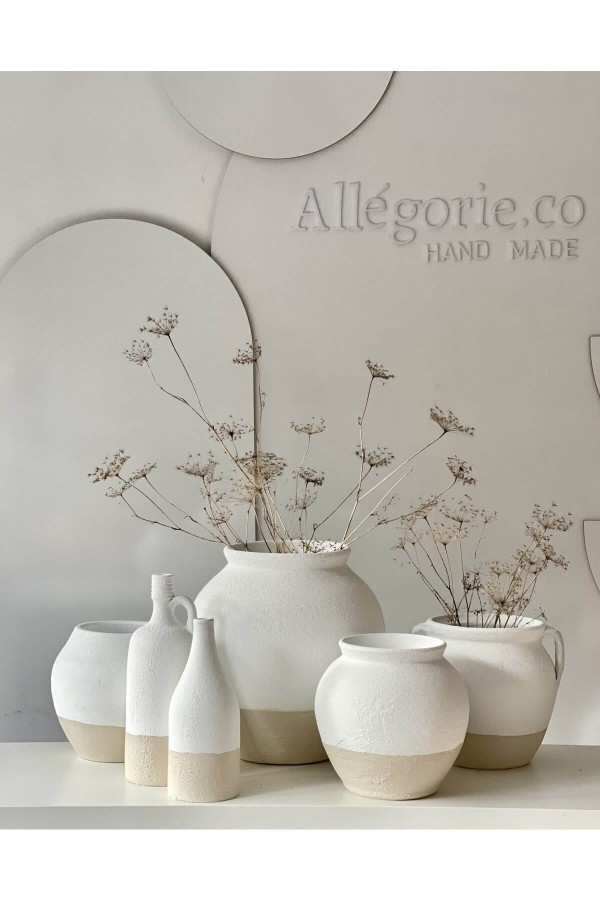 Dokulu Mat Vazo Koleksiyonu 6lı Set