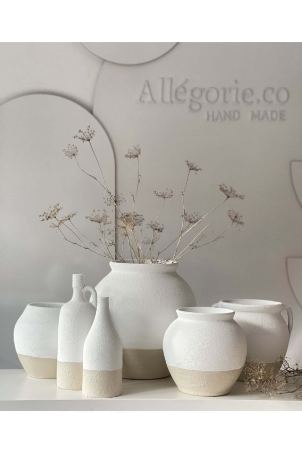 Dokulu Mat Vazo Koleksiyonu 6lı Set