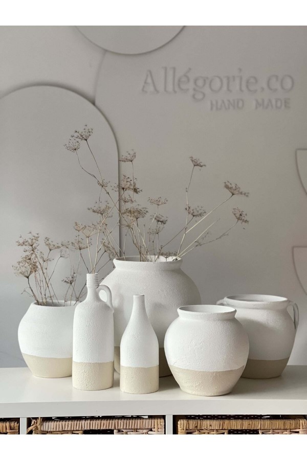 Dokulu Mat Vazo Koleksiyonu 6lı Set