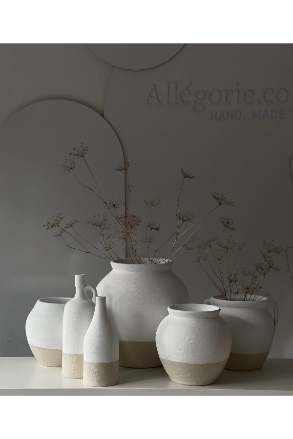 Dokulu Mat Vazo Koleksiyonu 6lı Set