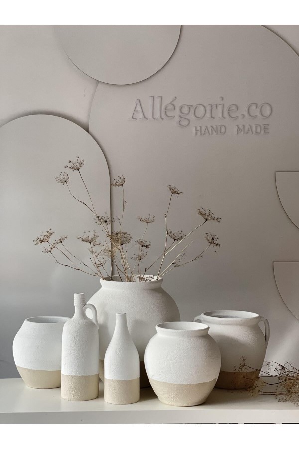 Dokulu Mat Vazo Koleksiyonu 6lı Set