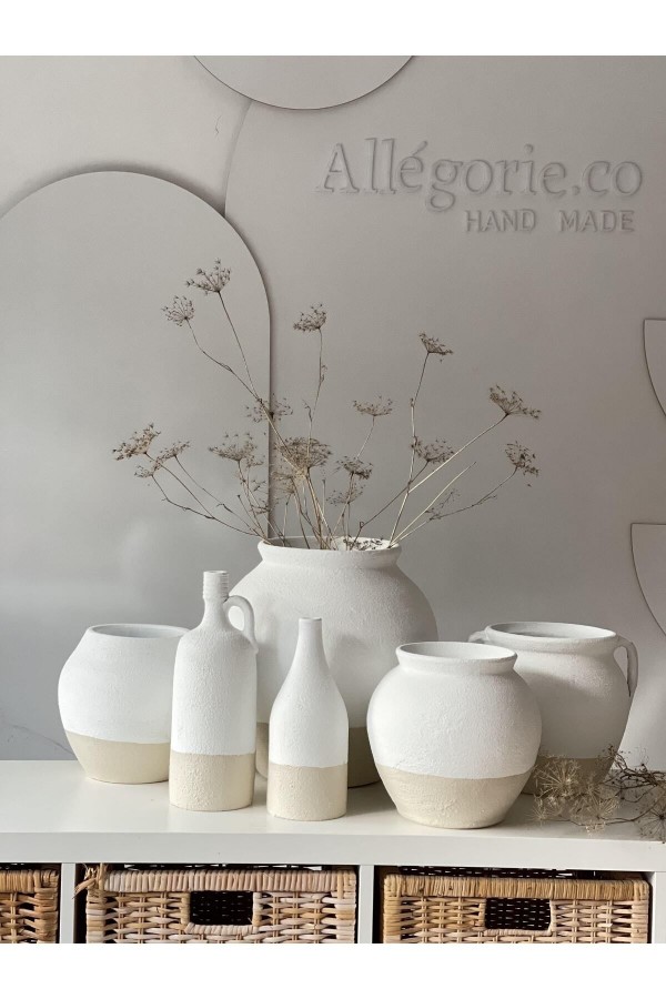 Dokulu Mat Vazo Koleksiyonu 6lı Set