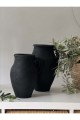 Limera 2li Tek Kulplu Vazo Dokulu Mat Siyah