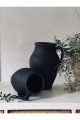 Limera 2li Tek Kulplu Vazo Dokulu Mat Siyah