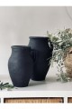 Limera 2li Tek Kulplu Vazo Dokulu Mat Siyah
