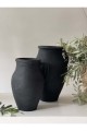 Limera 2li Tek Kulplu Vazo Dokulu Mat Siyah