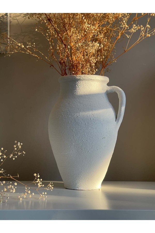 LİMERA DOKULU VE MAT TEK KULPLU VAZO