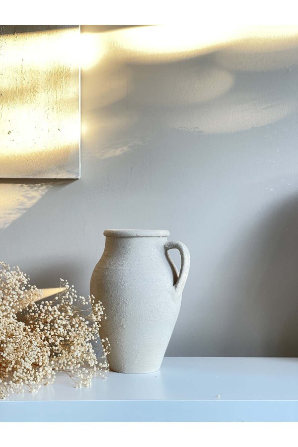 LİMERA DOKULU VE MAT TEK KULPLU VAZO