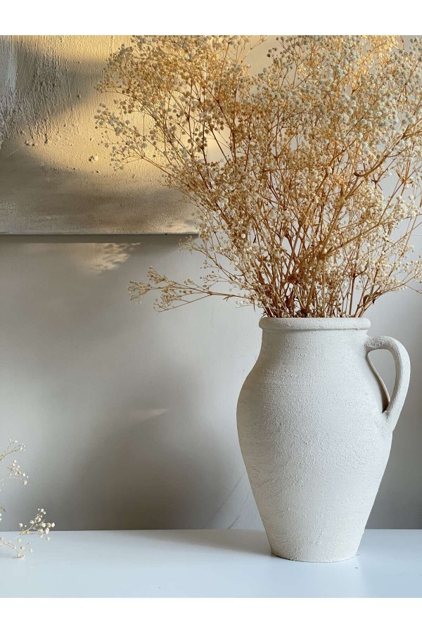 LİMERA DOKULU VE MAT TEK KULPLU VAZO