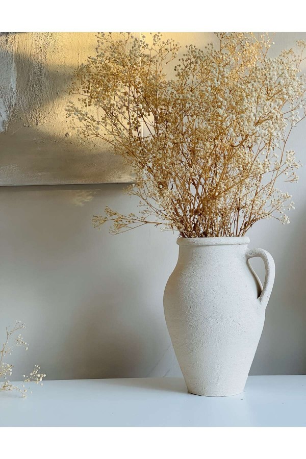 LİMERA DOKULU VE MAT TEK KULPLU VAZO