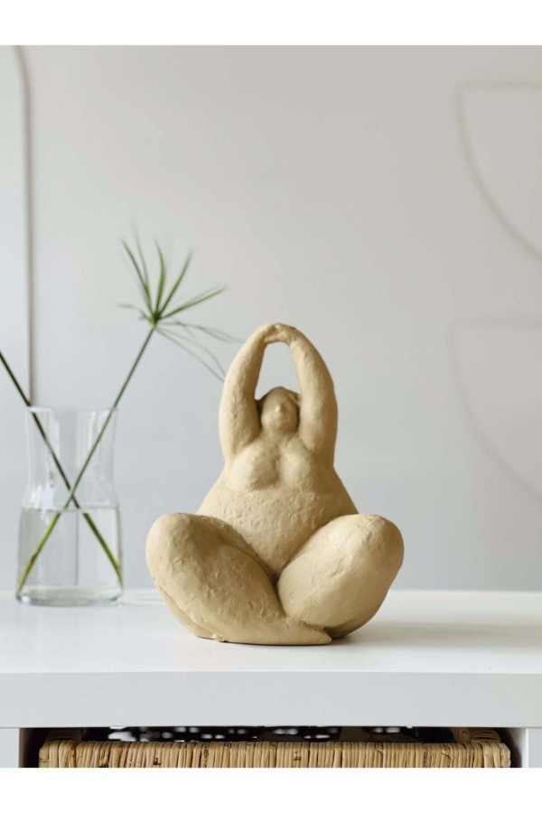Alle Fat Lady Koleksiyonu Ca Model Bej Keten