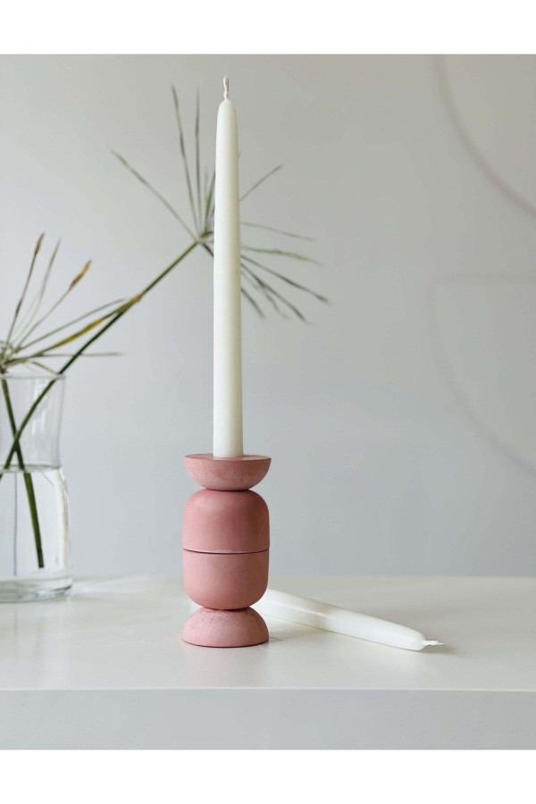 Juwe 2'li Şamdan Mumluk Pembe