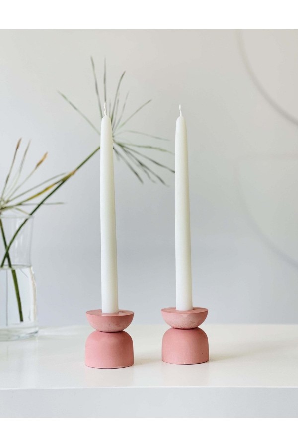 Juwe 2'li Şamdan Mumluk Pembe