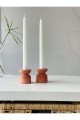 Juwe 2'li Şamdan Mumluk Terracotta