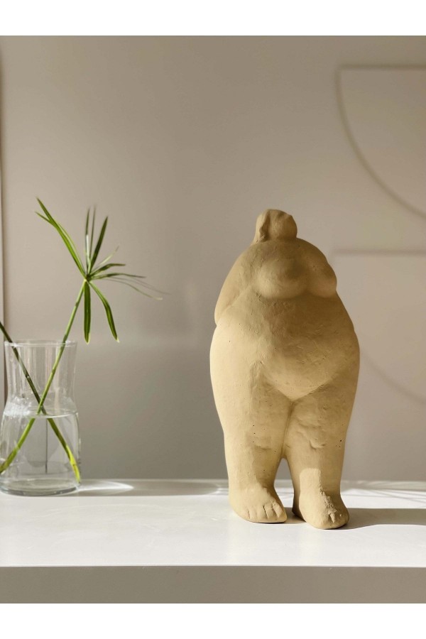 Alle Fat Lady Koleksiyonu Tu Model Bej Keten