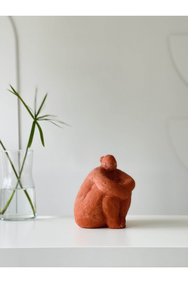 Alle Fat Lady Dekoratif Heykel Model Se Terracotta