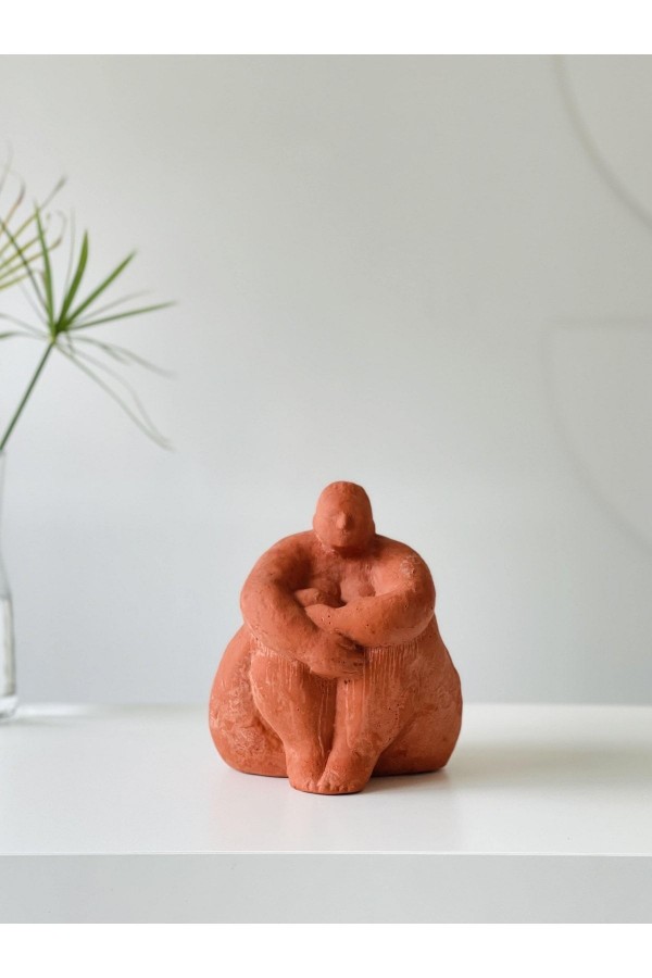 Alle Fat Lady Dekoratif Heykel Model Se Terracotta