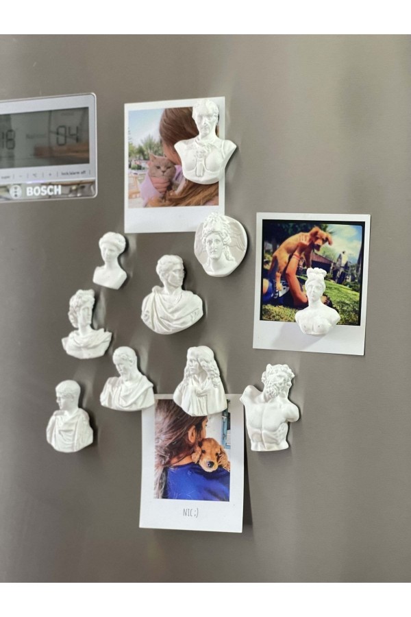 Antik Büst Heykel Magnet Buzdolabı 10'lu