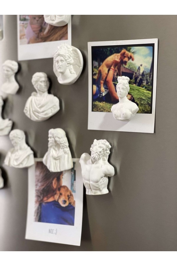 Antik Büst Heykel Magnet Buzdolabı 10'lu