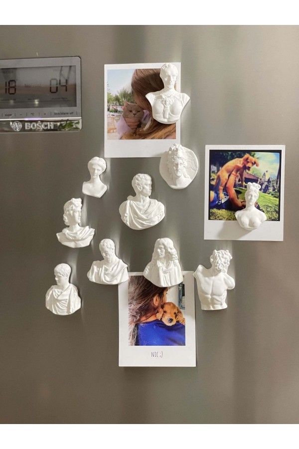 Antik Büst Heykel Magnet Buzdolabı 10'lu