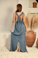 Bohemian Organic Yazlık Elbise Indigo Lacivert