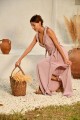 Bohemian Organic Yazlık Elbise Pembe