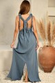 Bohemian Organic Yazlık Elbise Indigo Lacivert