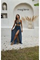 GAİA TAKIM 3 LÜ ETEK CROP UZUN KOLLU ÜST BLUZ