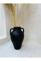 Lana Çift Kulplu Vazo Siyah